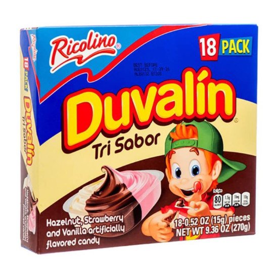 Duvalin Tri-Flavor Hazelnut Strawberry Vanilla